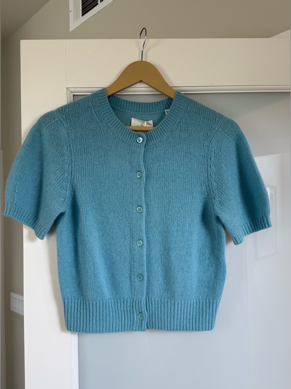 Doen ALESIA CASHMERE CARDIGAN Small Aquamarine NWT - Picture 6 of 11